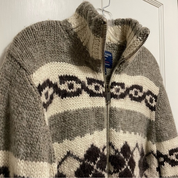 Wool-Alpaca Blend Sweater, Full Zip, American Eagle. Men’s Size Medium. Soft 🐑😎 - Picture 10 of 11